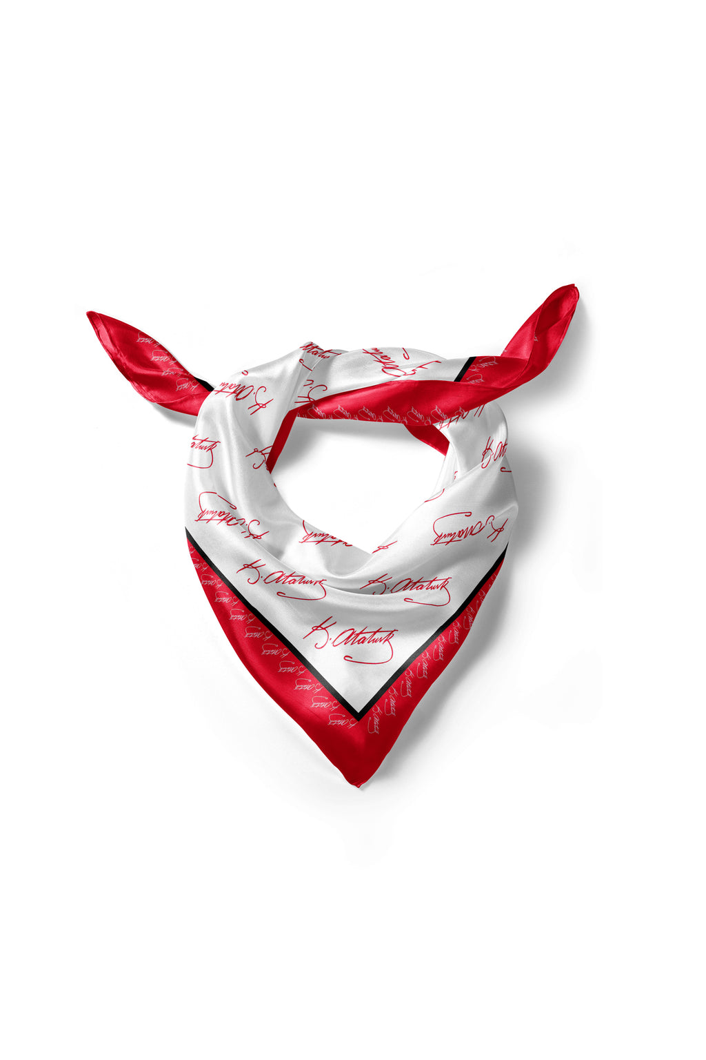 10'Lu Paket K.Atatürk İmza Desen Bandana/Fular - görsel 5