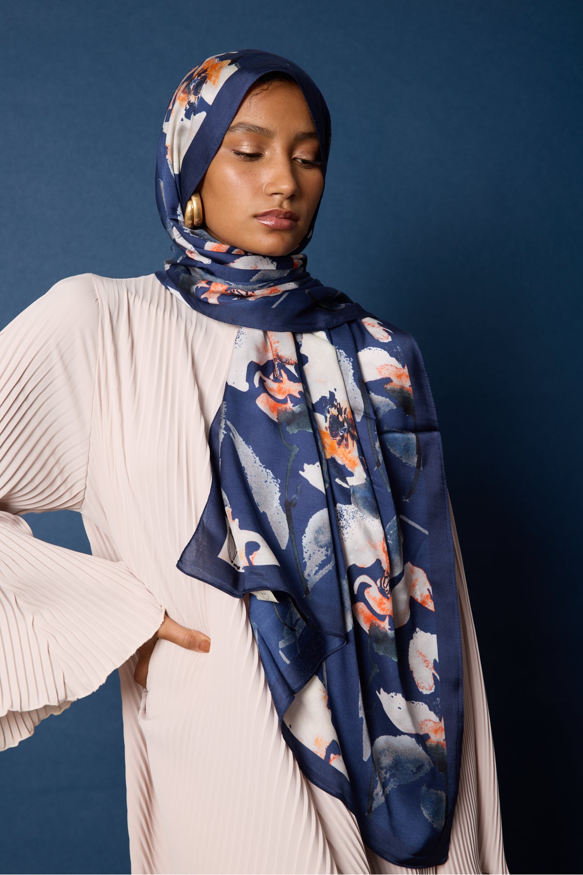 Organic Viscose İpeği İNCİRA ŞAL - FLoral Desenli - görsel 6