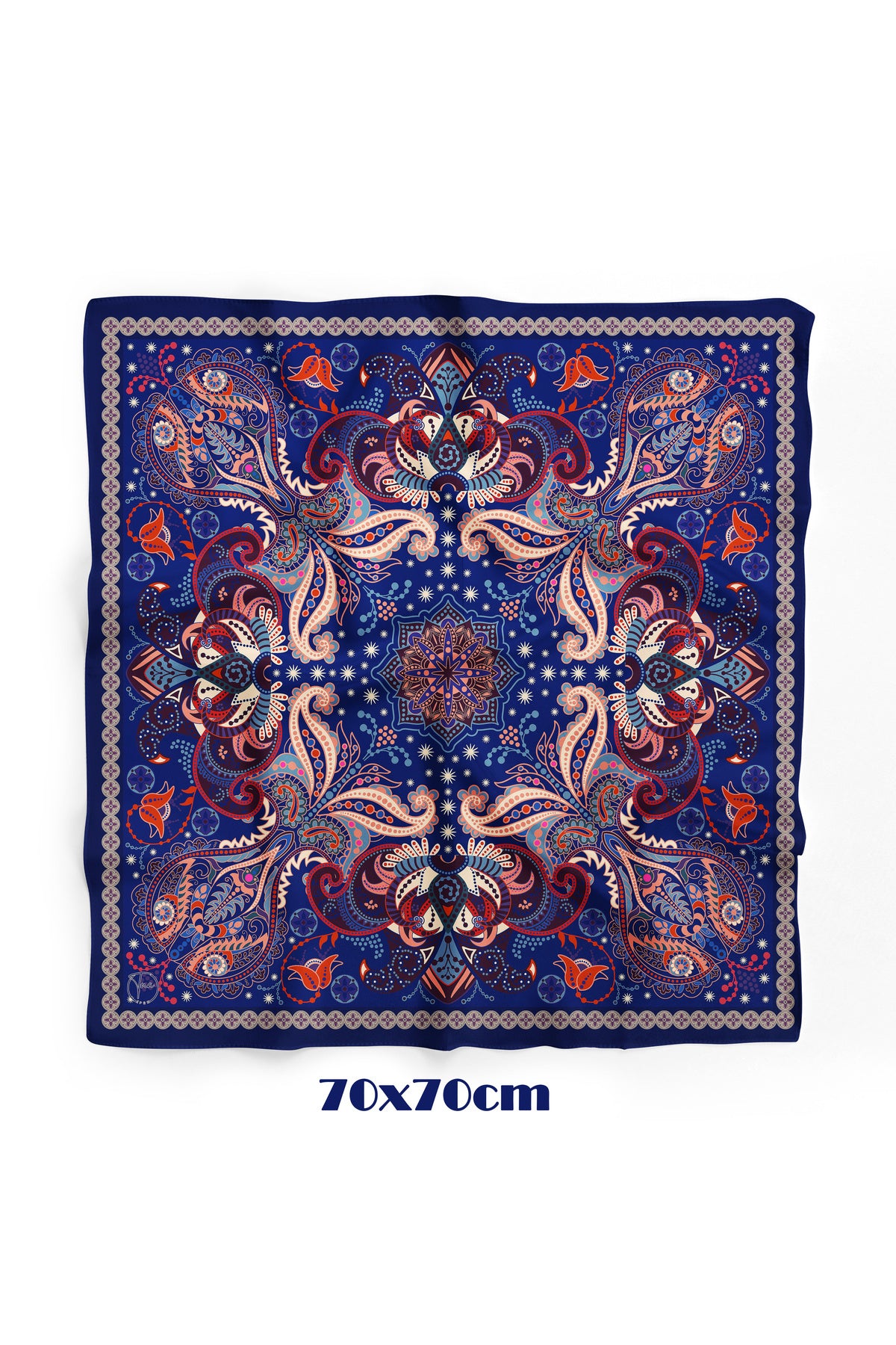 Binbir Gece 70*70cm Bandana/Fular - Çok Renkli