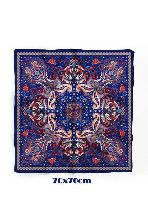 Binbir Gece 70*70cm Bandana/Fular - Çok Renkli