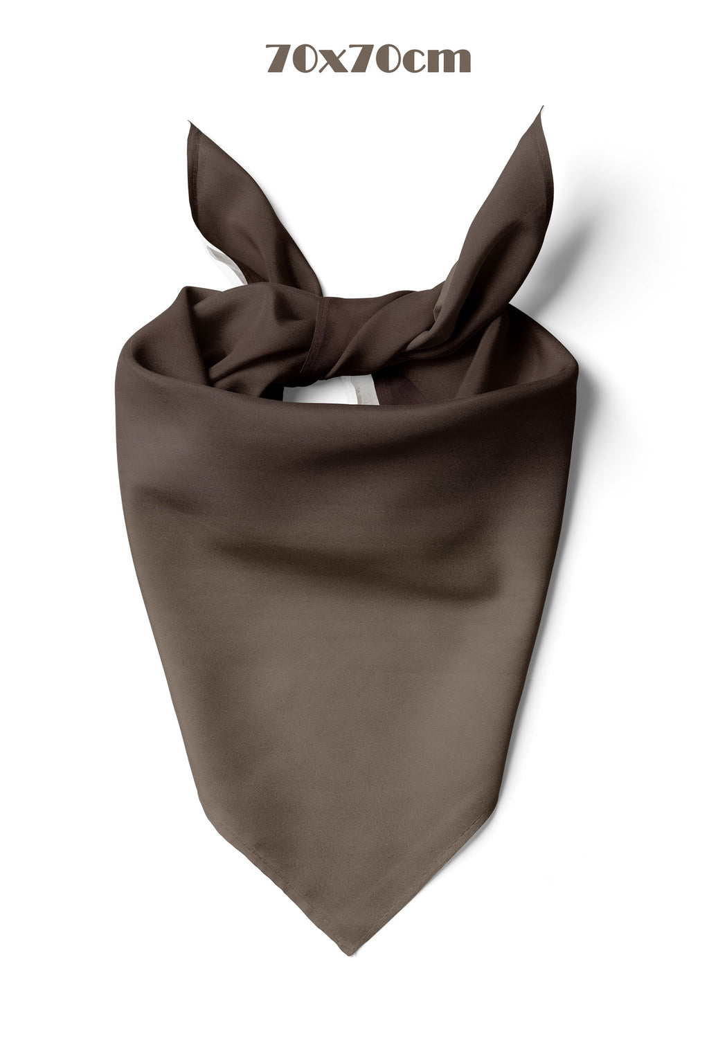 NÜANS Desen 70*70cm Bandana/Fular - Vizon - Kahverengi