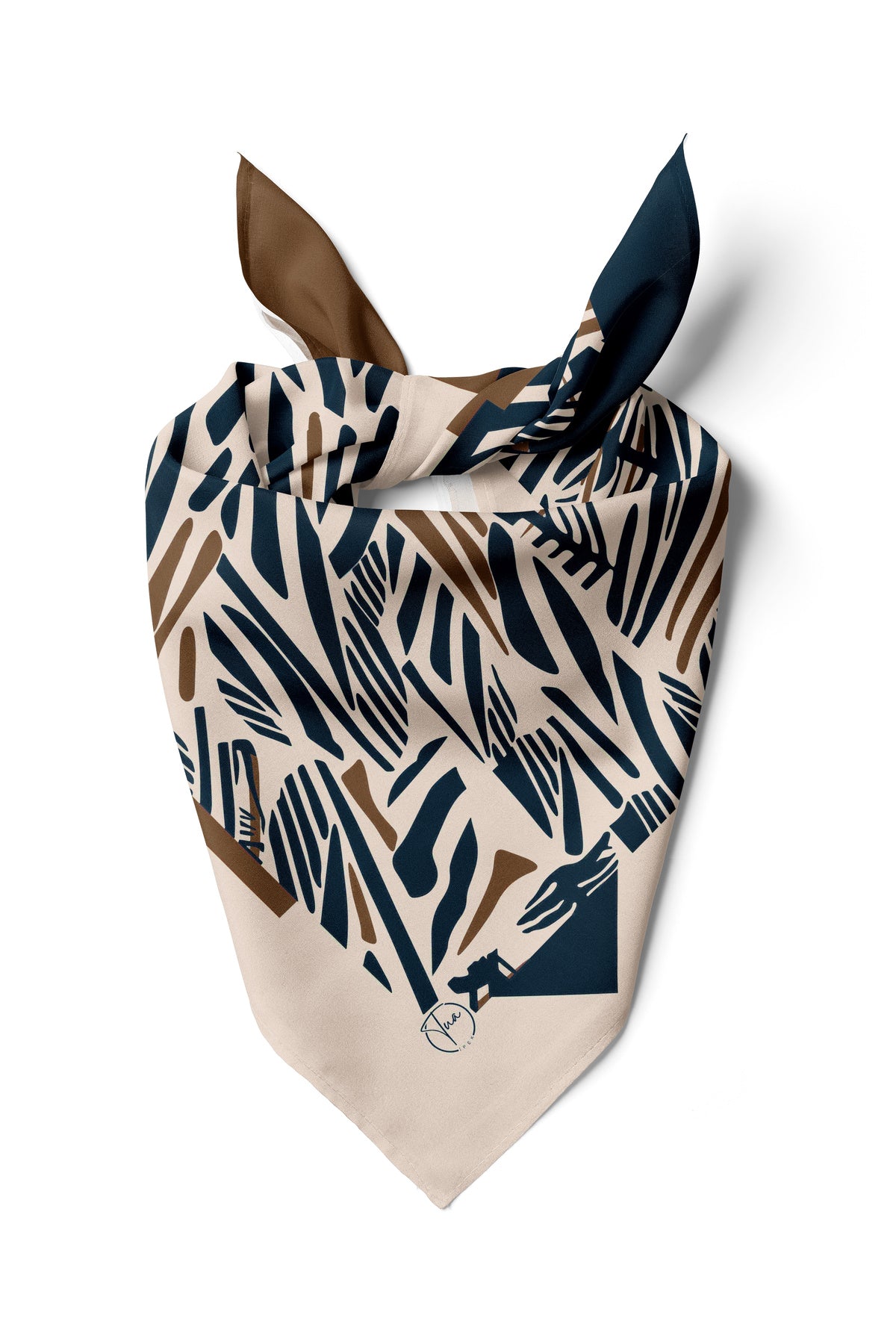 Orman Yansımaları Desen 55x55cm Bandana/Fular - Çok Renkli