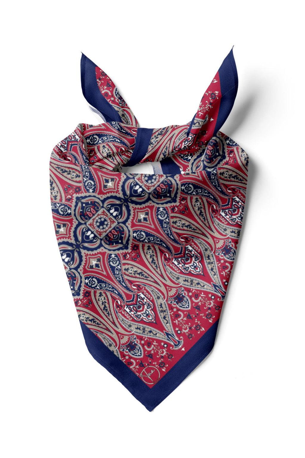Etnik Desen Bandana/Fular - Kırmızı