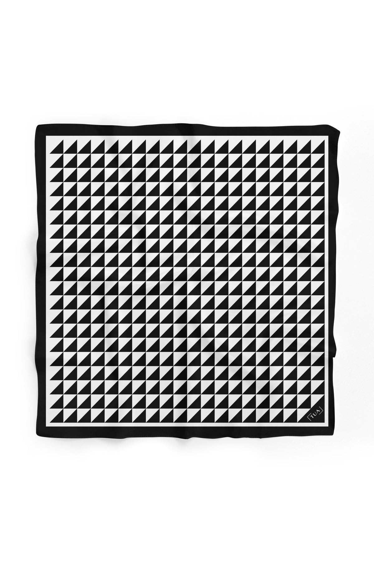 Siyah Beyaz Denge Desen 55x55cm Bandana/Fular - görsel 3