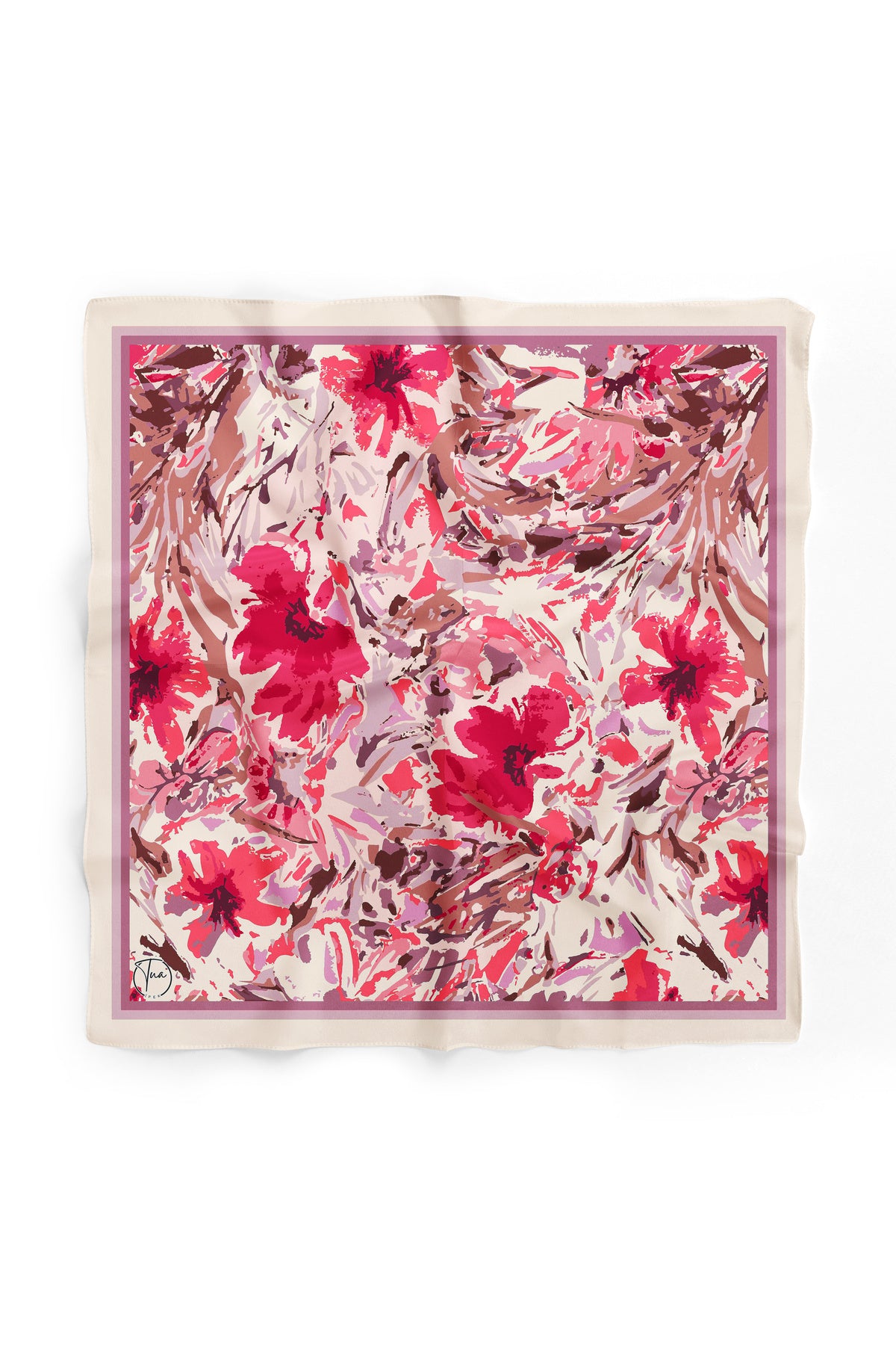 PINK FLOWER Desen Bandana/Fular - görsel 2