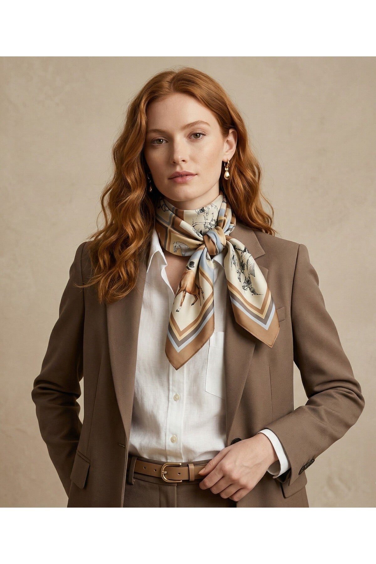 HORSE İCONS Scarf Desen 90X90cm Eşarp/Fular - görsel 4