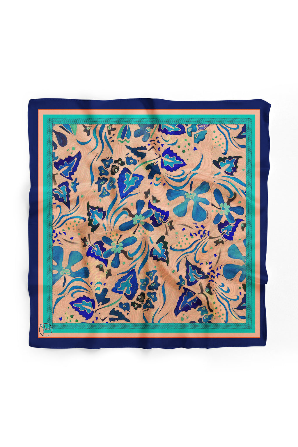 GECE AÇAN ÇİÇEKLER Desenli Bandana/Fular - Çok Renkli