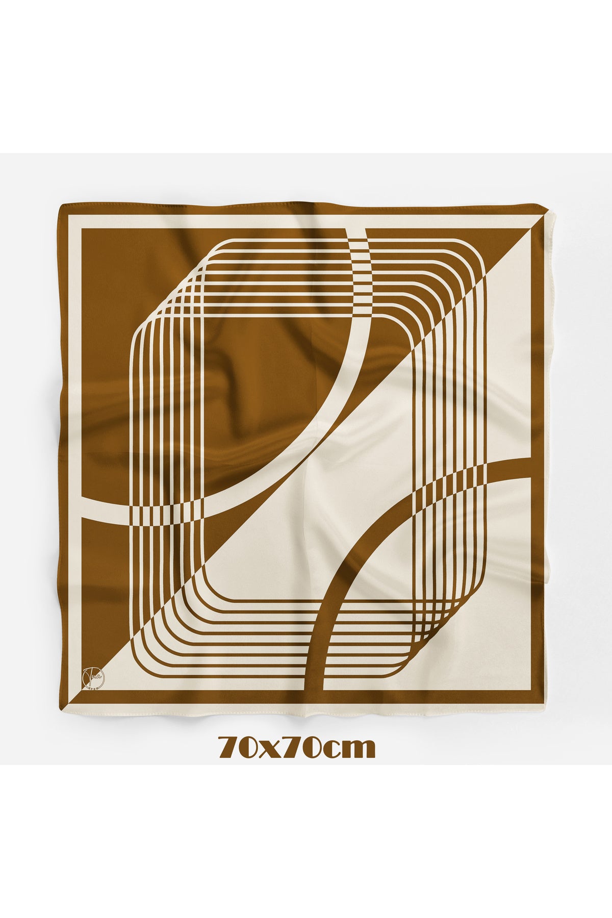 KAHVE URBAN ÇİZGİ Desen 70*70cm Bandana/Fular - Çok Renkli