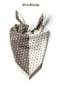 İkilem Puantiye Desen 70*70cm Bandana/Fular - Bej