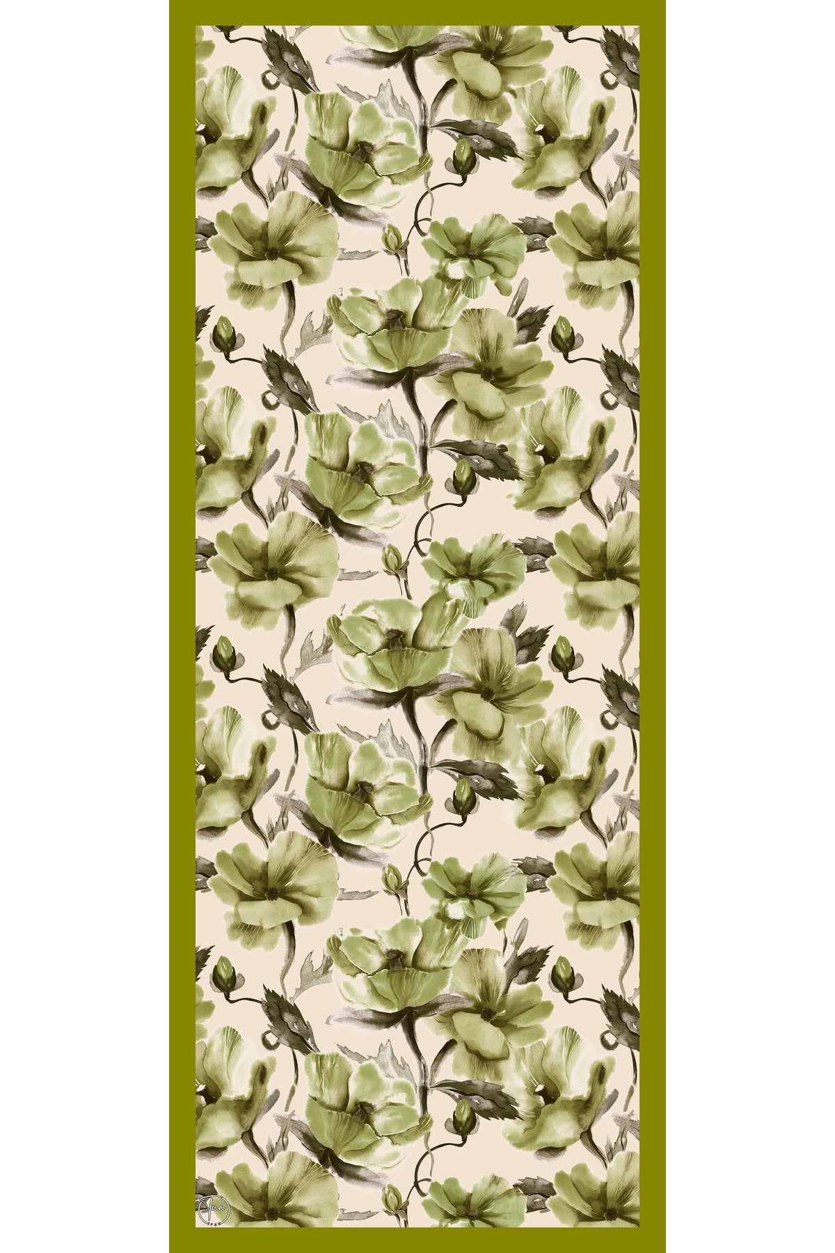 Organic Viscose İpeği İNCİRA ŞAL - Çiçek Desenli - görsel 2