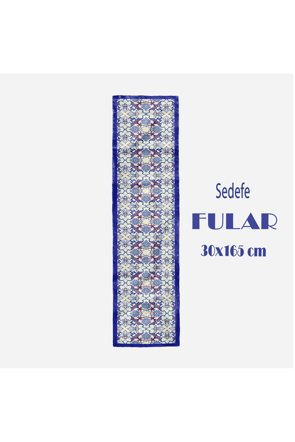 SEDEFE Desen Şık & Zarif Kadın Aksesuarı Saten Fular 30x165cm - görsel 2