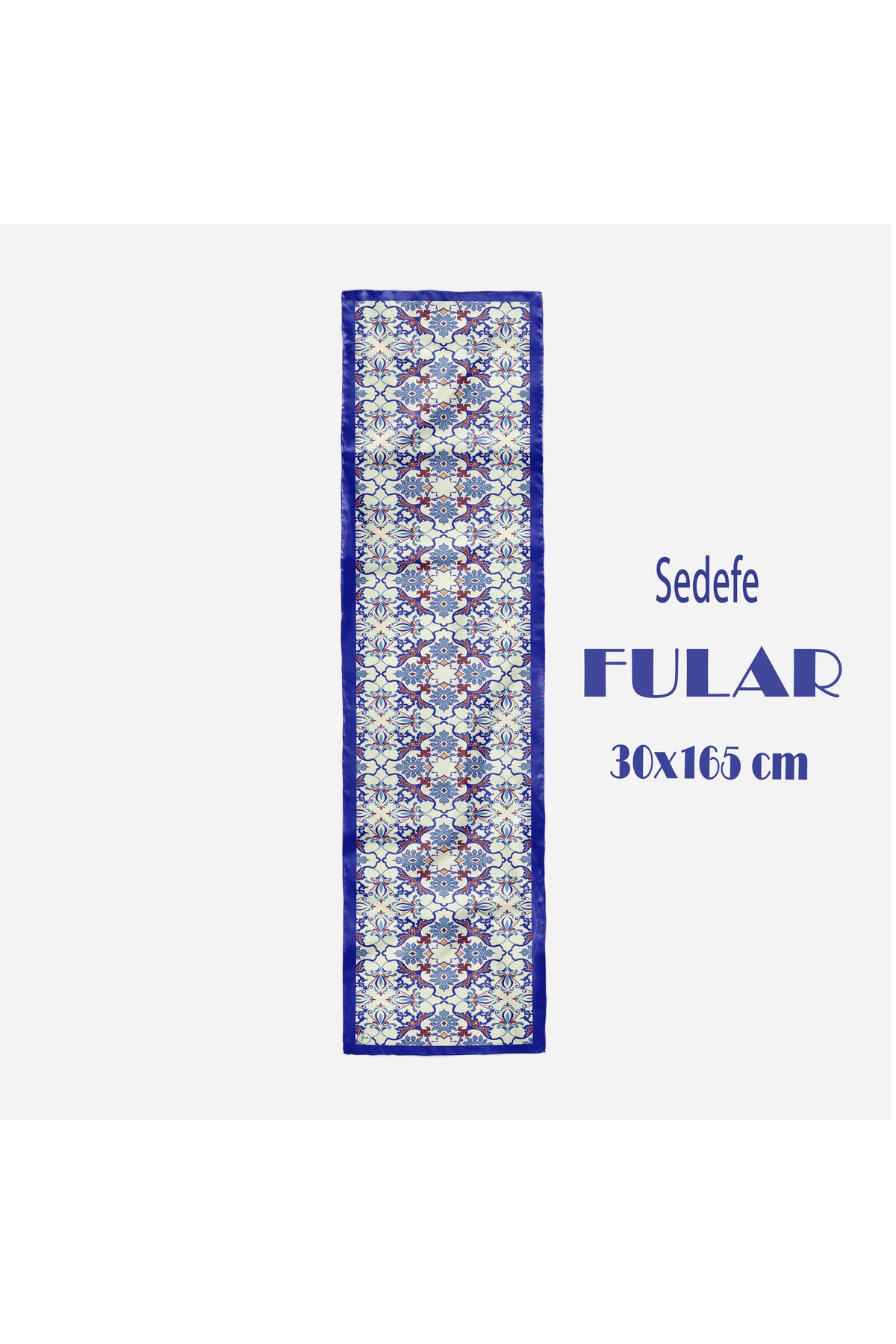 SEDEFE Desen Şık & Zarif Kadın Aksesuarı Saten Fular 30x165cm - görsel 2