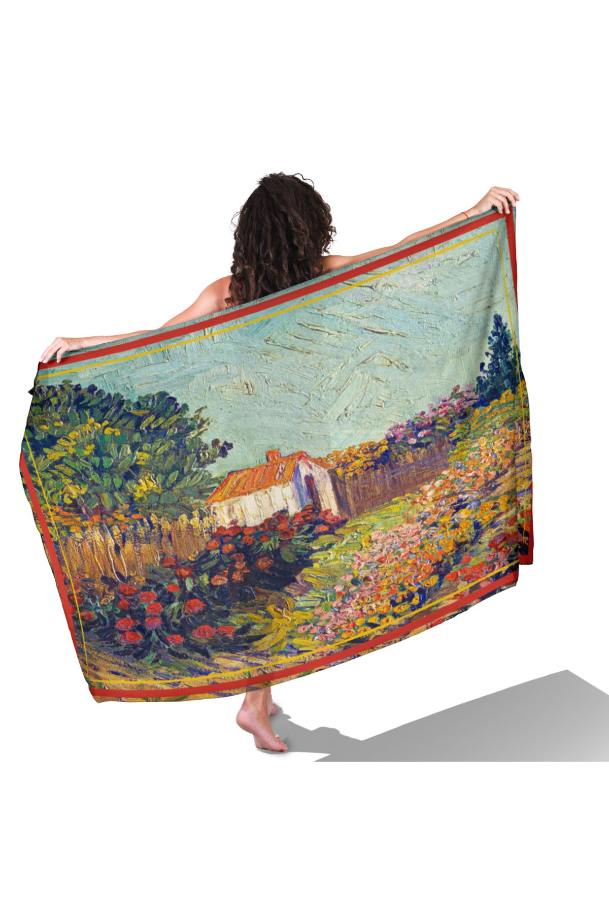 CANVAS SUMMER Desen İç göstermeyen Saten PAREO - Çok Renkli