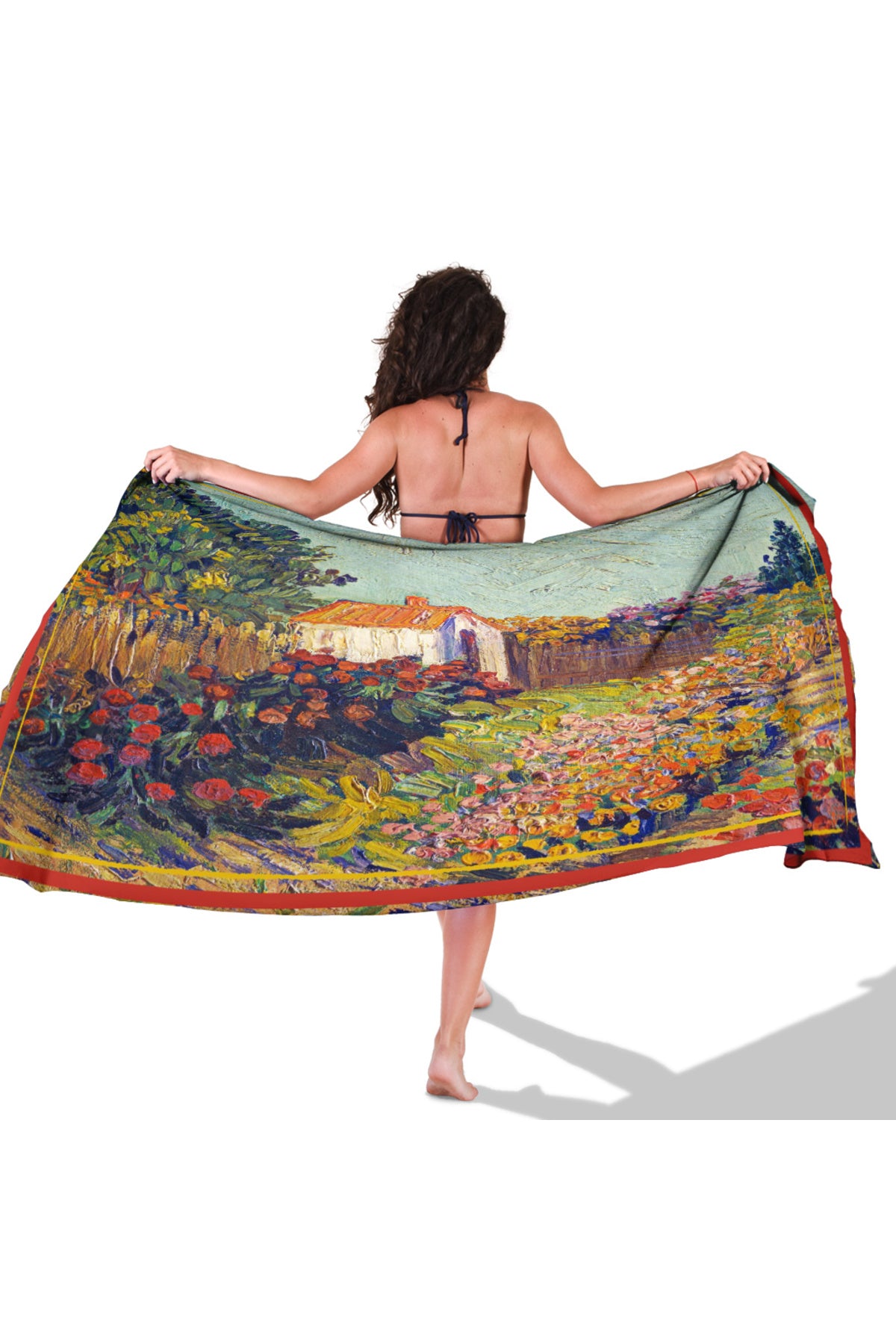 CANVAS SUMMER Desen İç göstermeyen Saten PAREO - görsel 2