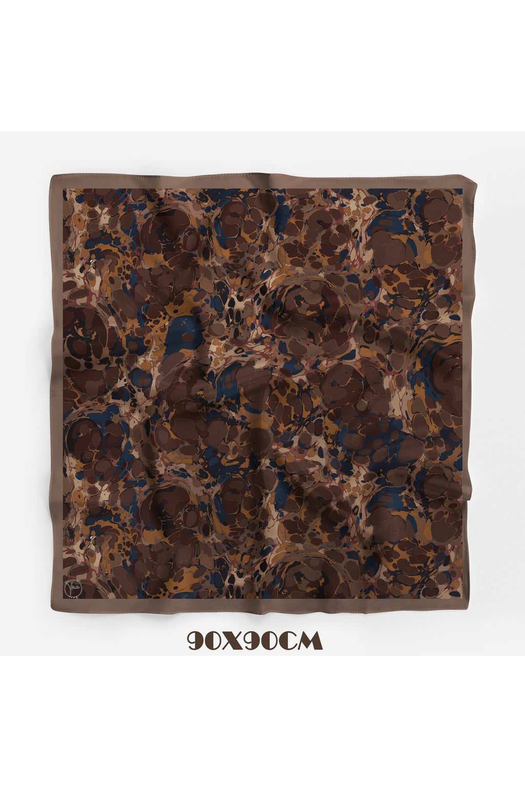 OCHRE Desen 90X90cm Matte Cotton Eşarp - görsel 2