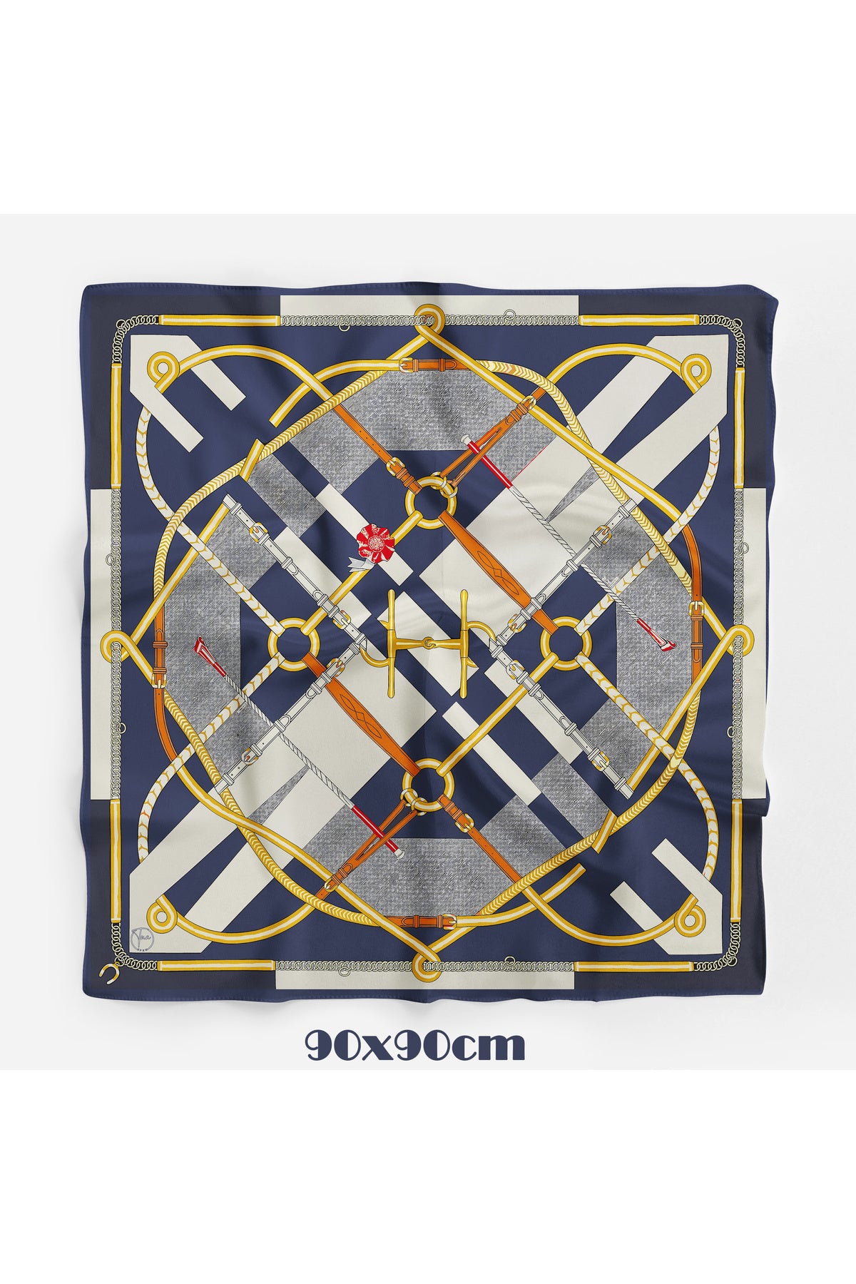 Royal Harness Desen 90X90cm Eşarp/Fular - görsel 2