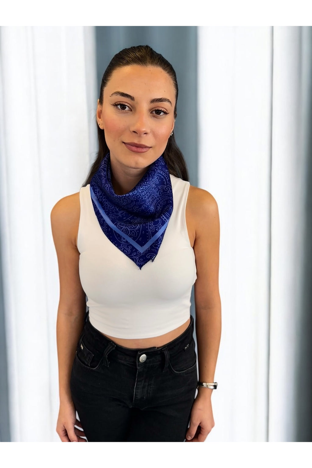 ETNİK ŞAL Desen Bandana/Fular - görsel 6
