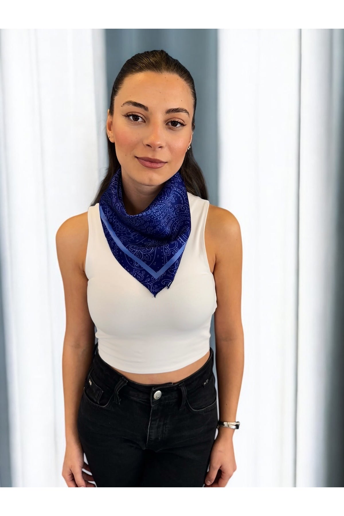 ETNİK ŞAL Desen Bandana/Fular - görsel 6