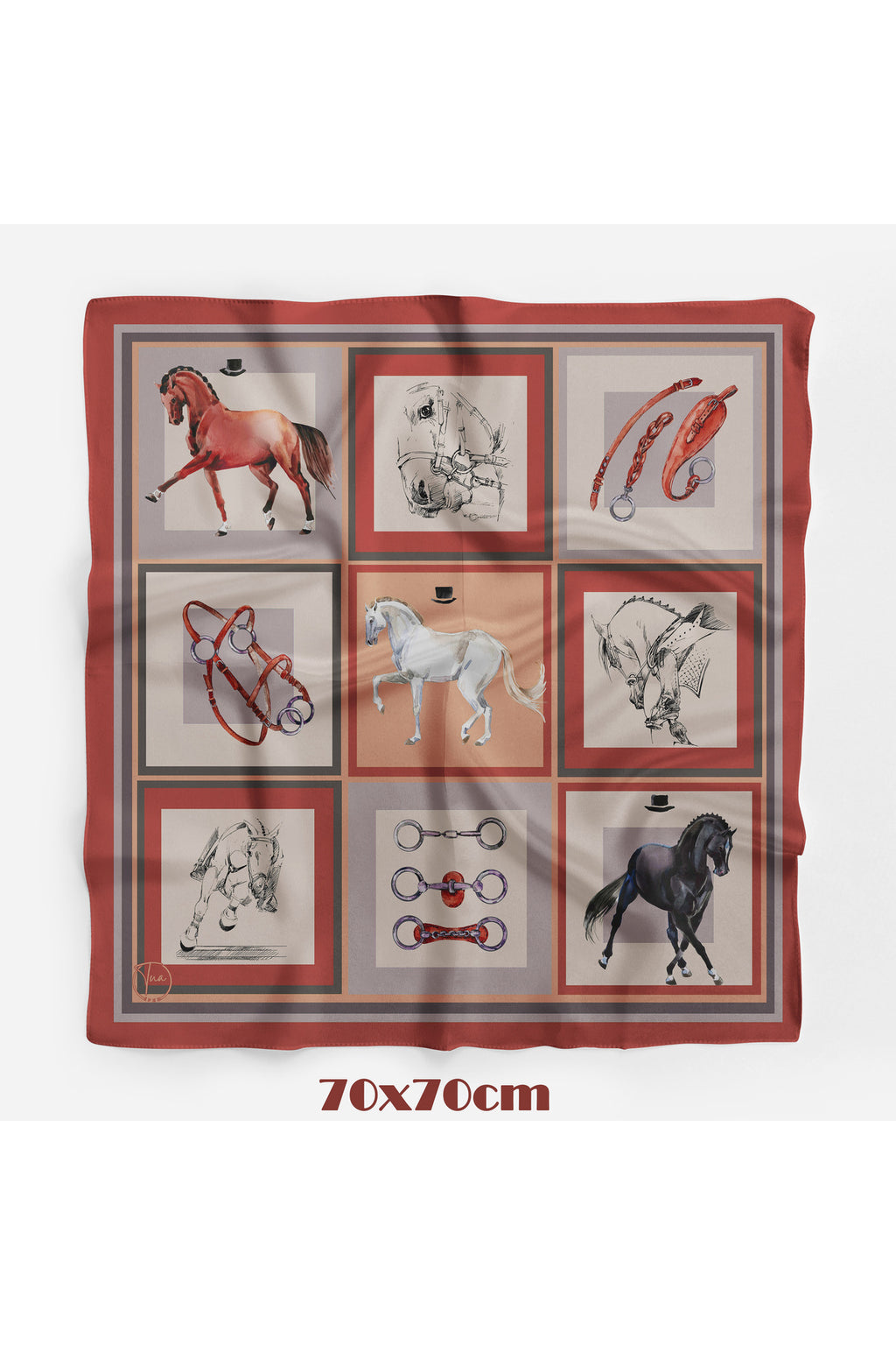 TERRA BINICI Desen 70*70cm Bandana/Fular - görsel 2
