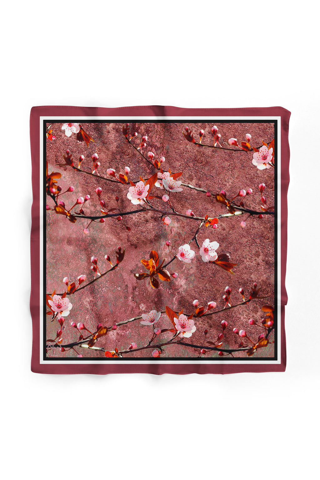 Kızıl Ağaç Desen 55x55cm Bandana/Fular - görsel 3
