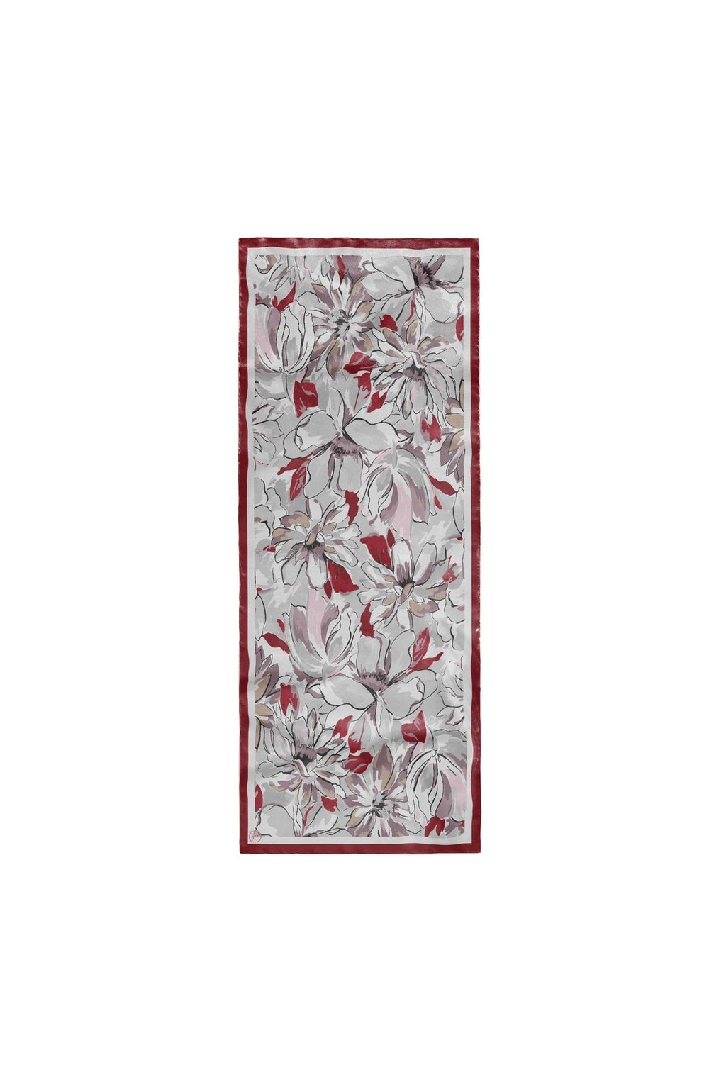 Flower Desen Fransız İpeği Şal 70x180cm - görsel 2