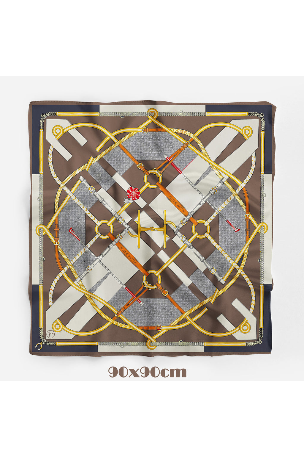 Royal Harness Desen 90X90cm Eşarp/Fular - görsel 2