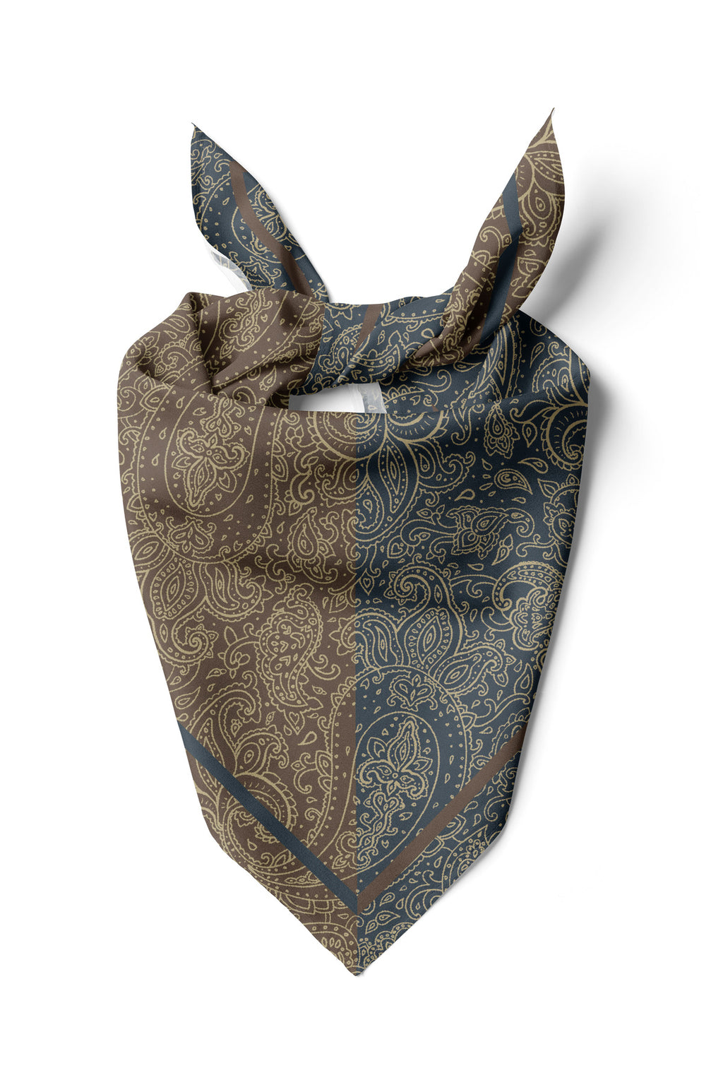 Mocha Paisley Desen 55x55cm Bandana/Fular - görsel 4