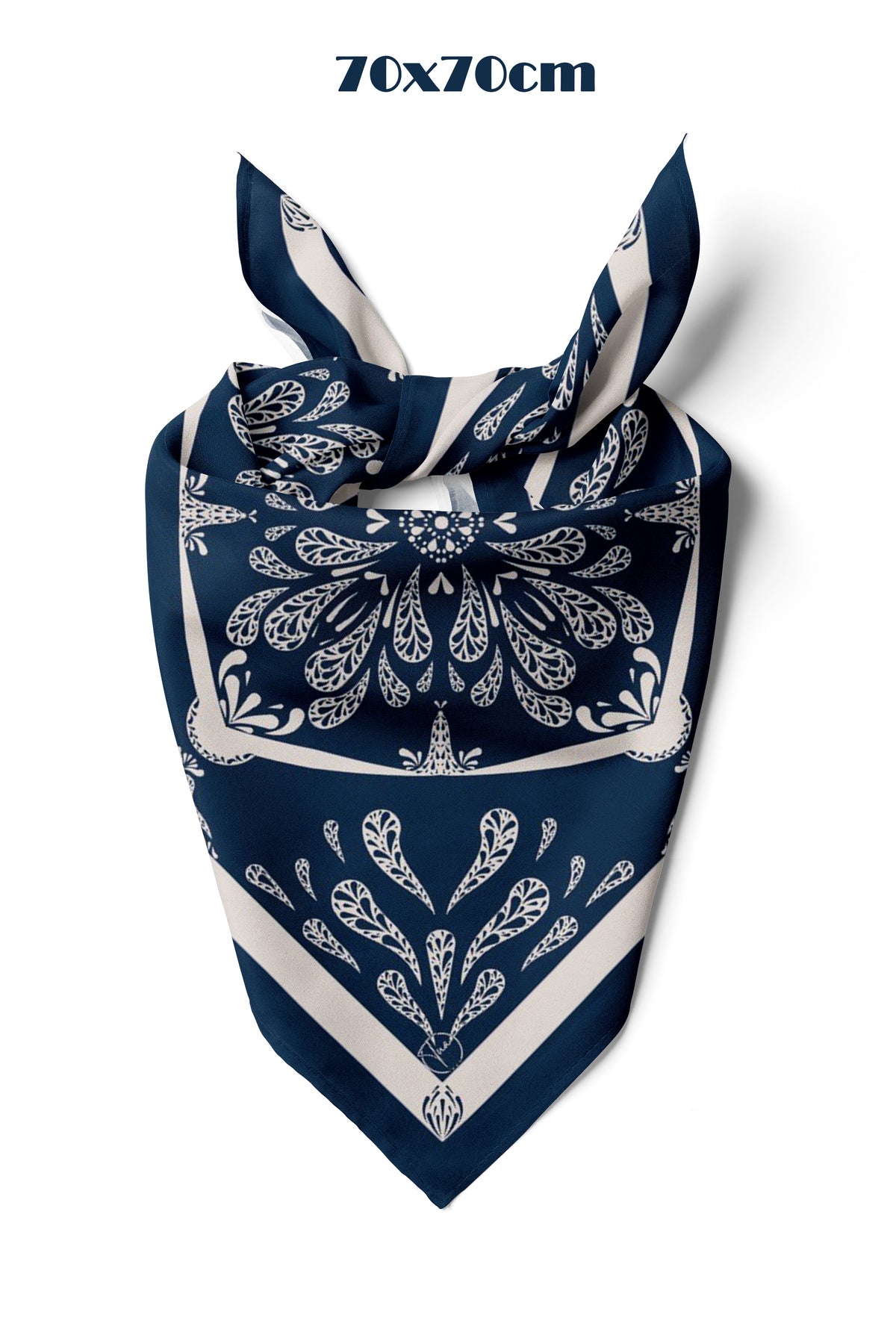 Gece Damlası Desen 70*70cm Bandana/Fular - Çok Renkli