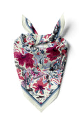 BLUE AND PINK FLOWER Desen Bandana/Fular - Çok Renkli