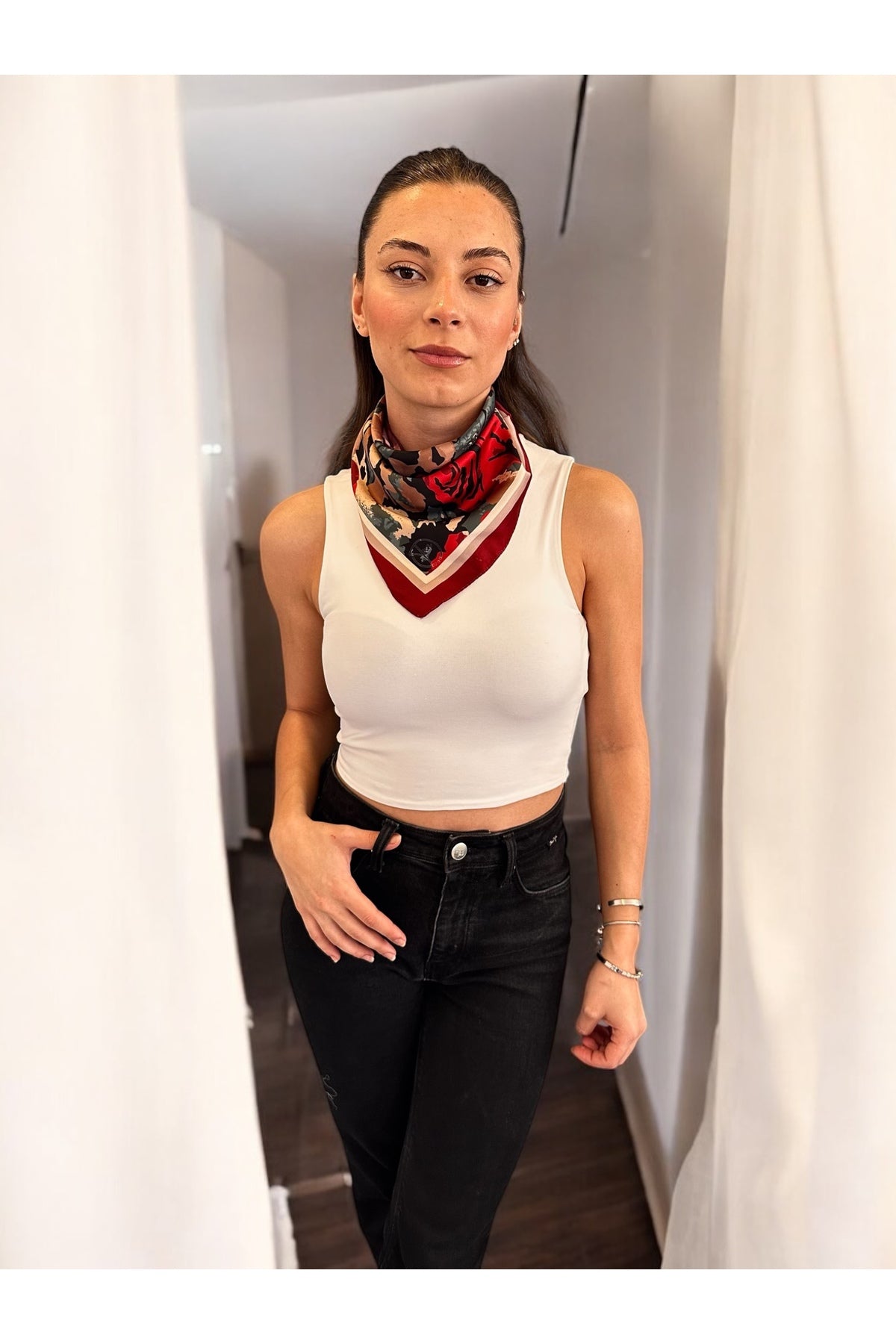 ROSE WITH THORNS Desen Bandana/Fular - görsel 6
