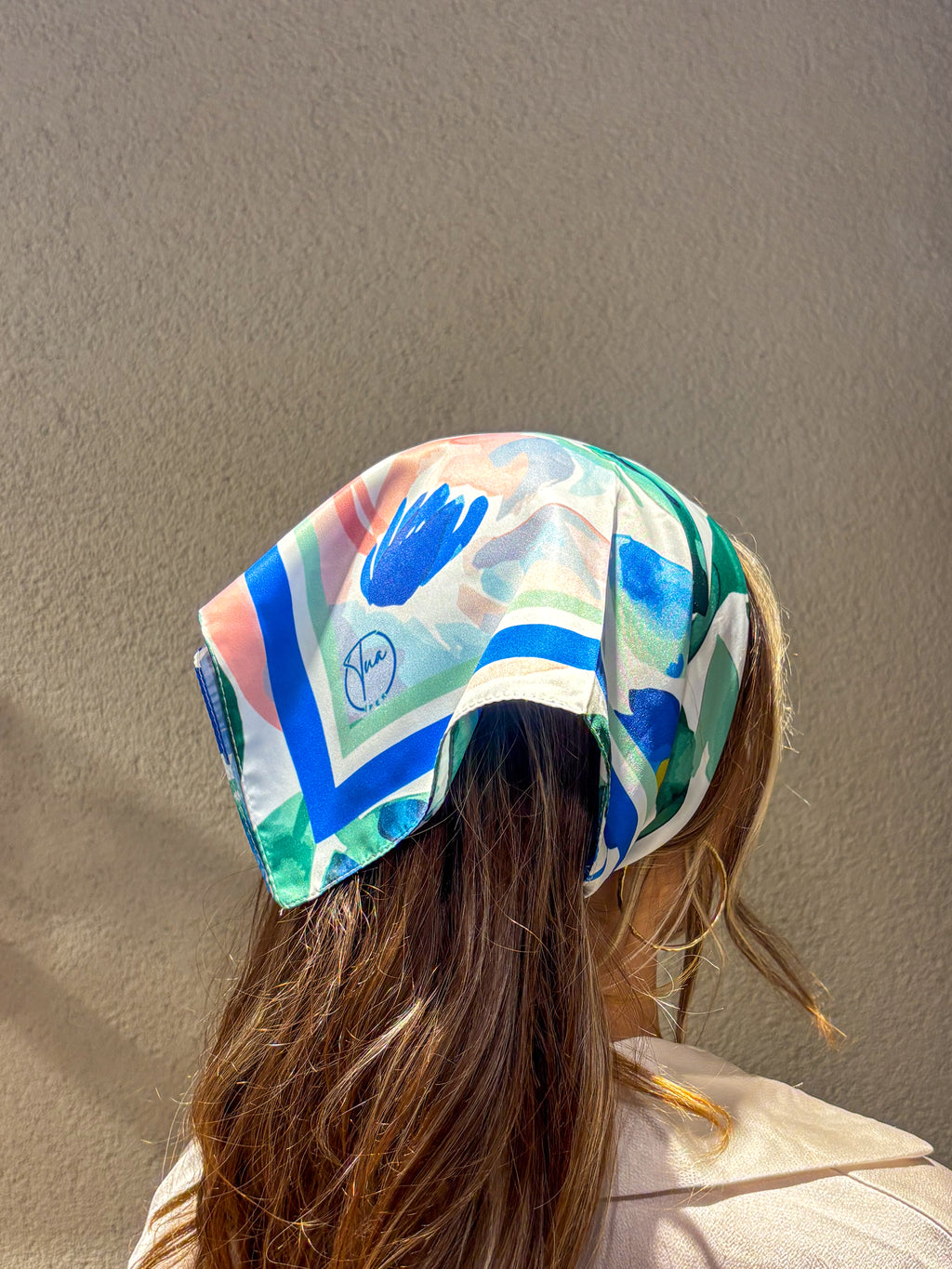 Mavi Esinti Desen Bandana/Fular