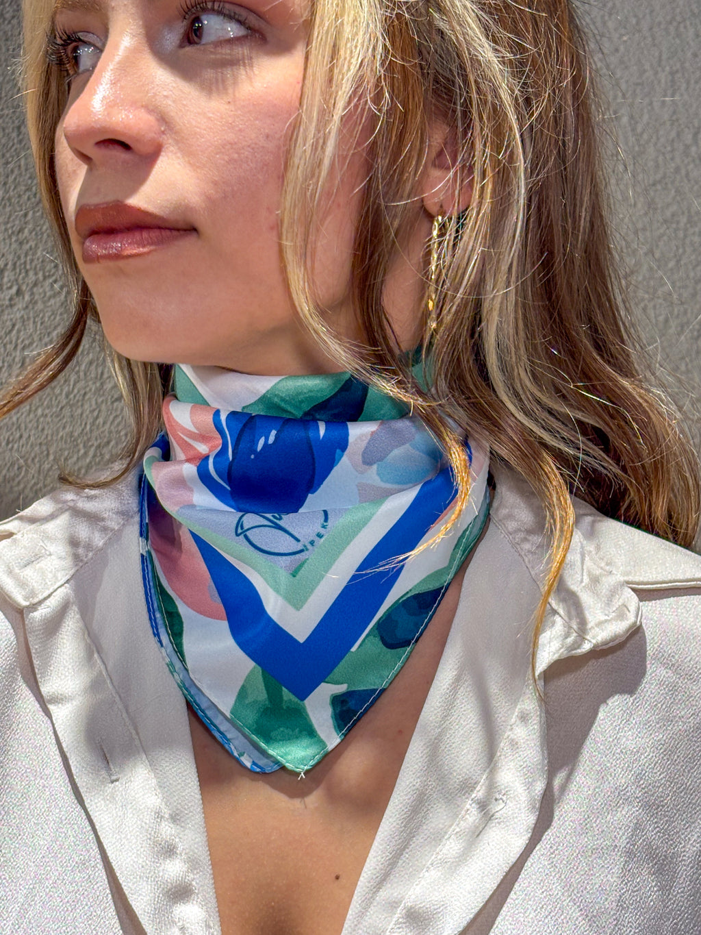 Mavi Esinti Desen Bandana/Fular