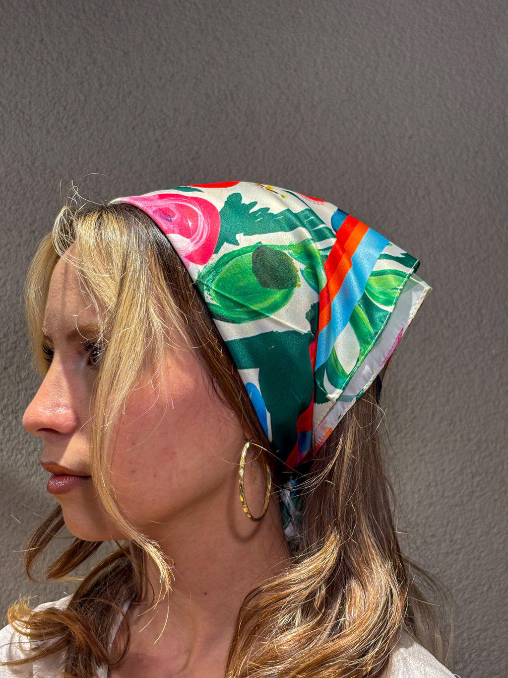 YAZ ÇİÇEĞİ Desen Bandana/Fular