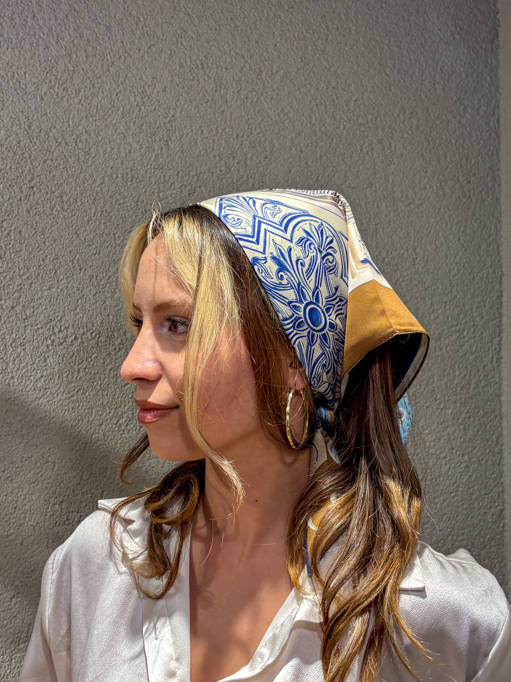 Çini Sırrı Desen 70*70cm Bandana/Fular