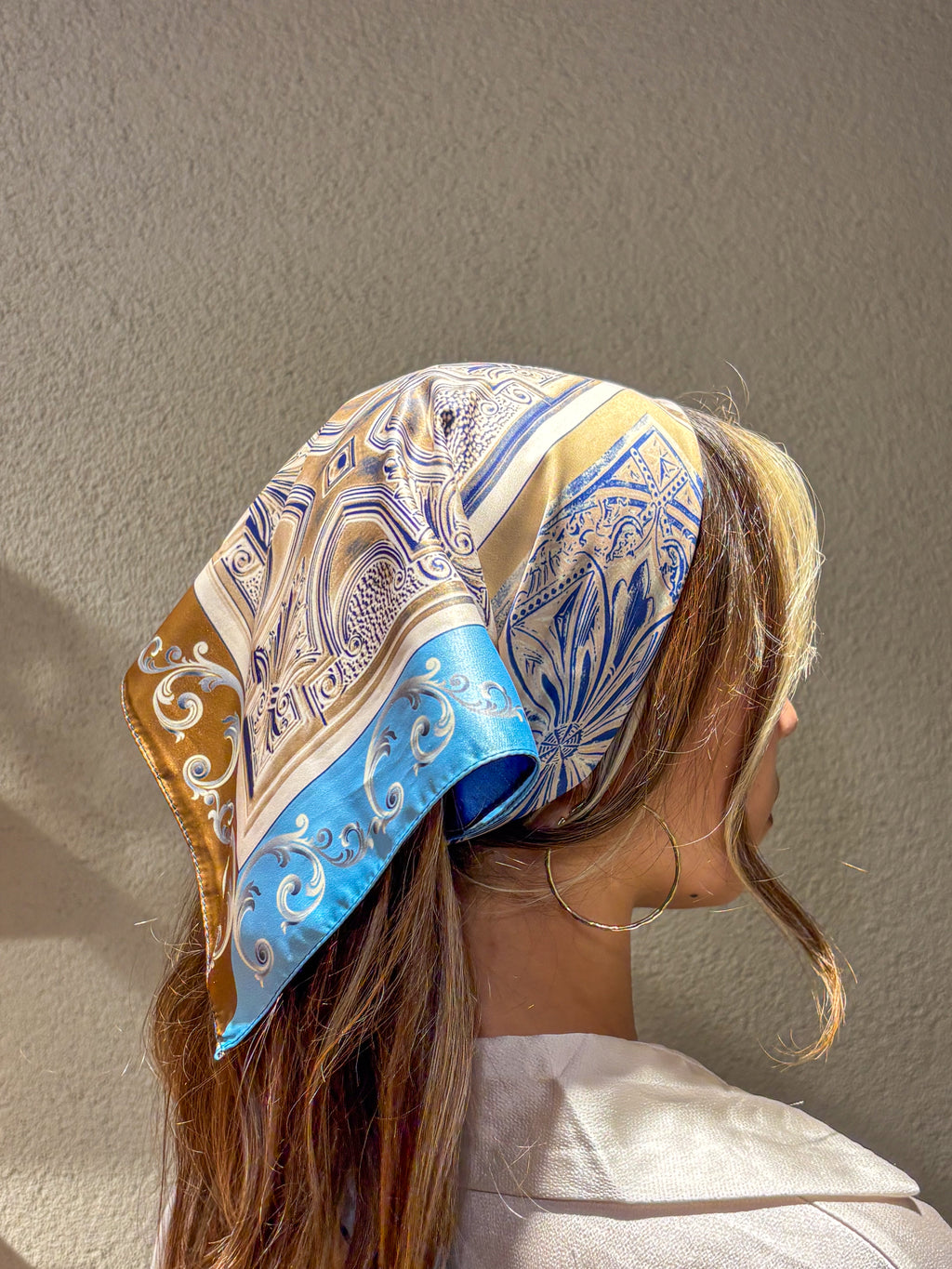 Çini Sırrı Desen 70*70cm Bandana/Fular