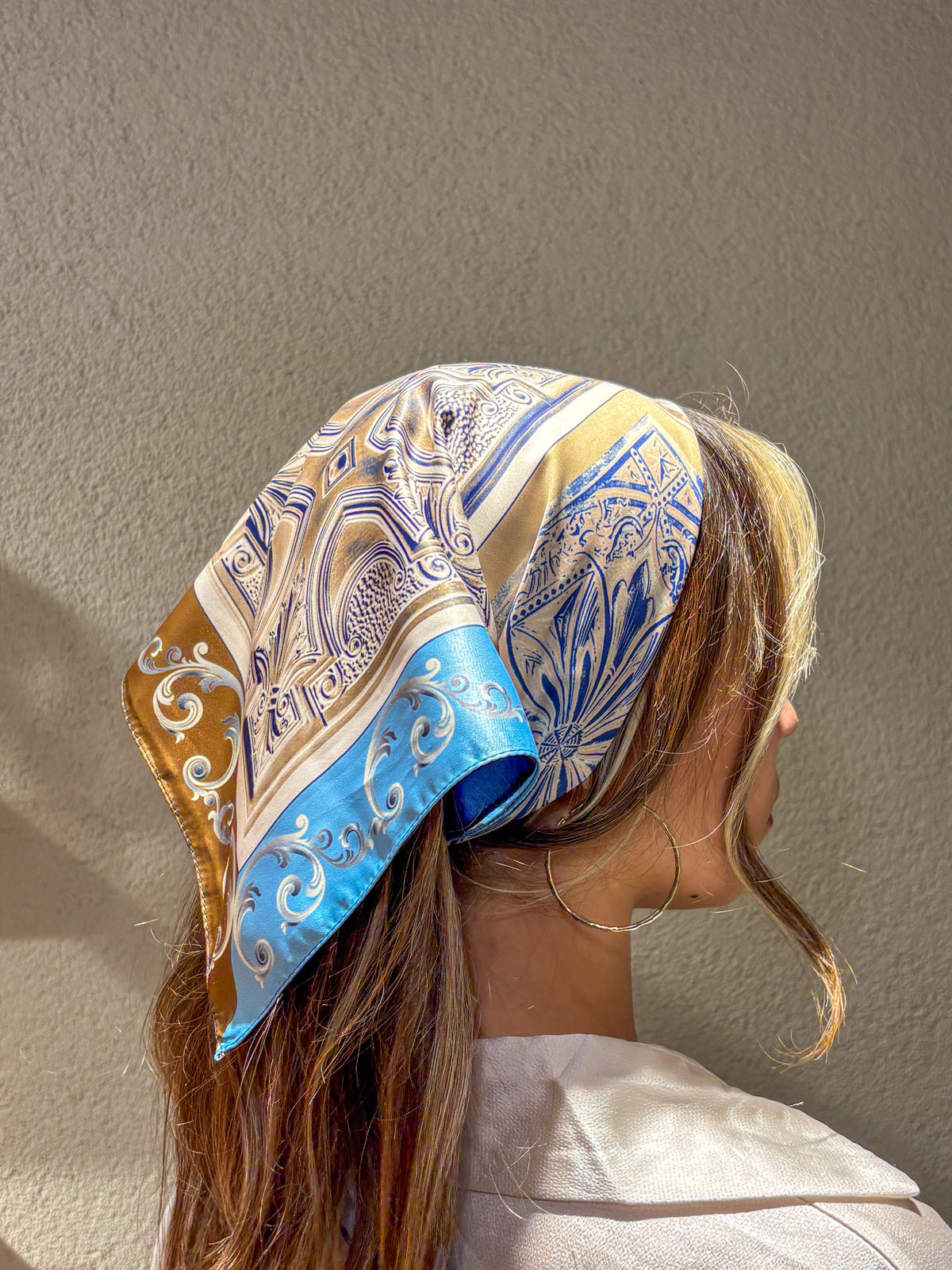 Çini Sırrı Desen 70*70cm Bandana/Fular