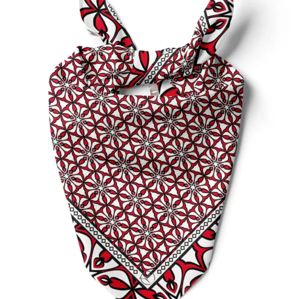 Red Marifet İşlemesi Desen 70*70cm Bandana/Fular - TU7030