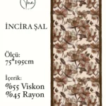 İncira Viscose İpeği Şal - TU0318 - V12