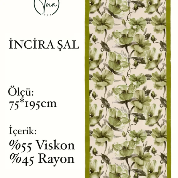 İncira Viscose İpeği Şal - TU0318 - V16