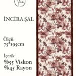 İncira Viscose İpeği Şal - TU0318 - V5