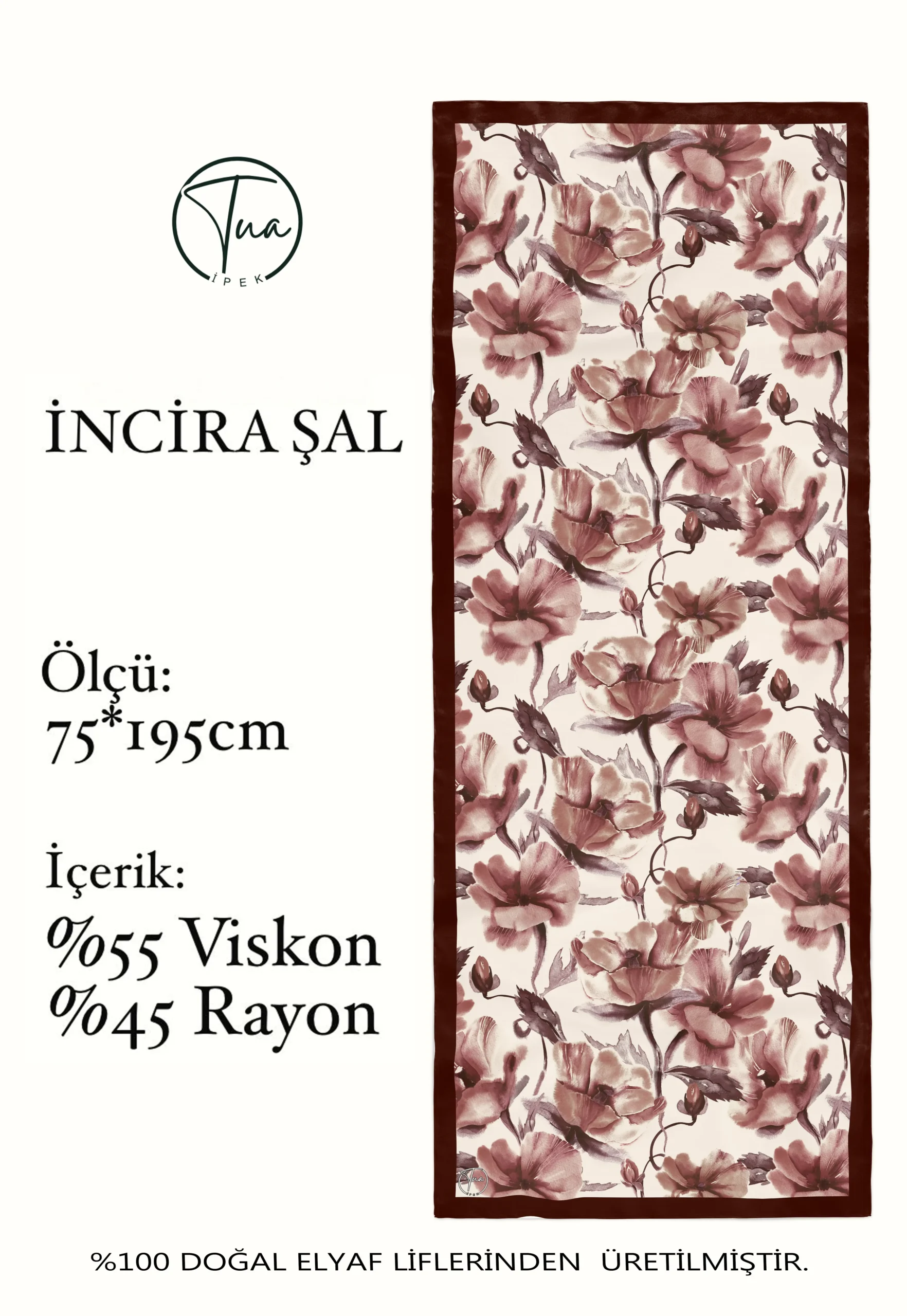 TU0318-V5-mcp İncira Viscose İpeği Şal - TU0318 - V5 - Görsel 1