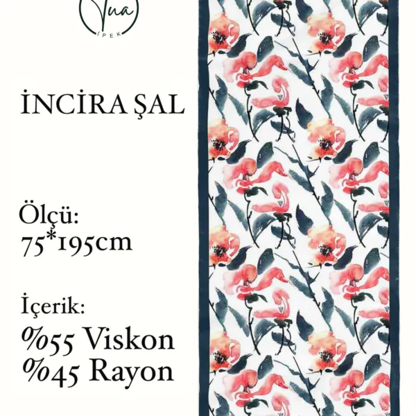 İncira Viscose İpeği Şal - TU0330- V1