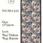 İncira Viscose İpeği Şal - TU0330- V12