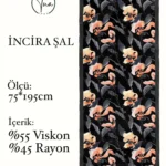 İncira Viscose İpeği Şal - TU0330- V7