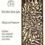 İncira Silk Viskon Dut İpeği Şal - TU1060- V4