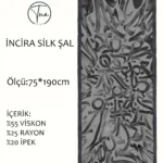İncira Silk Viskon Dut İpeği Şal - TU1060- V6