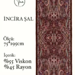 İncira Viscose İpeği Şal - TU3085 - V13