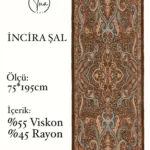İncira Viscose İpeği Şal - TU3085 - V14