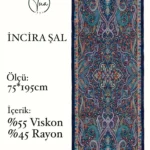 İncira Viscose İpeği Şal - TU3085 - V15