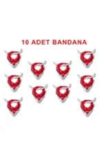 10'Lu Paket K.Atatürk İmza Desen Bandana/Fular - TU4114 - 10 Adet